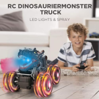 Doahurry Monster Truck auto na dálkové ovládání od 3 4 5 6 7 let, hračka dinosaura, RC auto Dino hračka na dálkové ovládání Mons